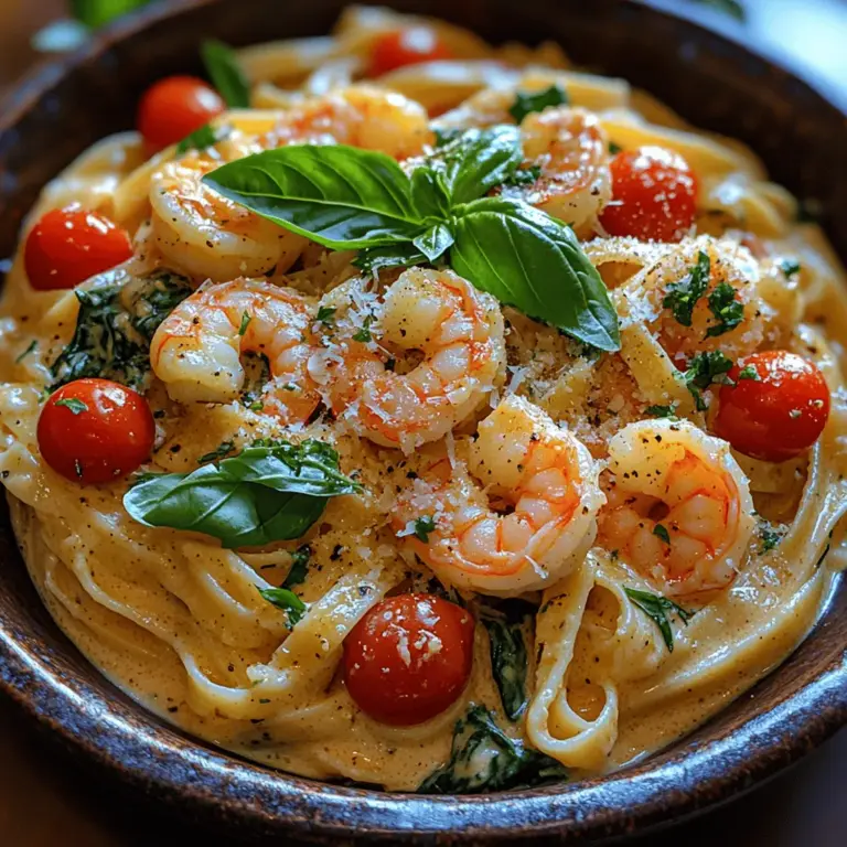 Willkommen zu einem kulinarischen Highlight, das nicht nur den Gaumen erfreut, sondern auch die Seele wärmt – die cremige Toscana Garnelen Pasta Delikatesse. Dieses Gericht vereint die besten Aromen der italienischen Küche, mit saftigen Garnelen, frischem Spinat, zarten Fettuccine und einer cremigen Sauce, die zum Träumen einlädt. Egal, ob für ein schnelles Abendessen unter der Woche oder ein besonderes Wochenende, dieses Rezept ist einfach zuzubereiten und garantiert den Wow-Faktor.