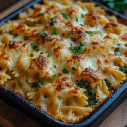 Wenn es um herzhafte und cremige Gerichte geht, steht der cremige Spinat-Artischocken-Nudeln Auflauf ganz oben auf der Liste der Favoriten. Dieses köstliche Rezept vereint die Aromen von frischem Spinat, zarten Artischockenherzen und einer reichhaltigen Käsesauce zu einem unwiderstehlichen Auflauf, der sowohl als Hauptgericht als auch als Beilage überzeugt. Besonders beliebt ist dieses Gericht bei Familien und Freunden, da es nicht nur einfach zuzubereiten ist, sondern auch in großen Mengen serviert werden kann – perfekt für gesellige Abende oder Meal Prep.