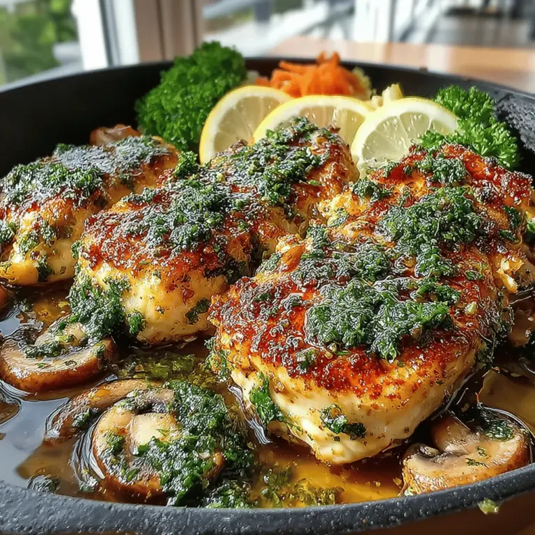 Willkommen zu unserem köstlichen Rezept für Knoblauchbutter-Hühnchen mit Pilz-Delikatesse! Dieses Gericht vereint zarte Hühnerbrustfilets, aromatische Pilze und eine köstliche, reichhaltige Knoblauchbutter-Sauce, die jeden Bissen zu einem wahren Genuss macht. Ursprünglich aus der mediterranen Küche stammend, hat sich dieses Rezept in der modernen Küche einen festen Platz erobert. Die Kombination aus frischen Kräutern, Knoblauch und der cremigen Butter ist nicht nur geschmacklich ein Highlight, sondern auch äußerst vielseitig und einfach zuzubereiten.