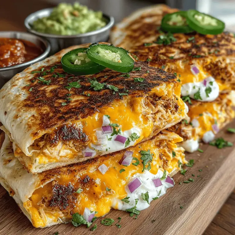 Quesadillas sind ein beliebtes mexikanisches Gericht, das in der Regel aus Tortillas und verschiedensten Füllungen besteht. Sie werden traditionell in der Pfanne gebraten oder gegrillt, bis der Käse geschmolzen und die Tortillas knusprig sind. Ursprünglich stammen Quesadillas aus Mexiko, wo sie oft mit Käse und verschiedenen anderen Zutaten wie Bohnen, Gemüse oder Fleisch gefüllt werden. In unserer Variation verwenden wir eine würzige Thunfischfüllung, die zusammen mit Käse und einer scharfen Sriracha-Sauce zu einem unwiderstehlichen Geschmackserlebnis führt.
