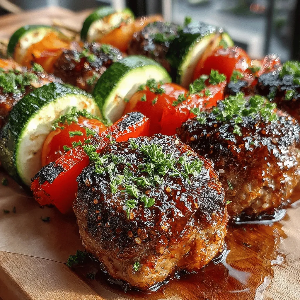 Die süß-salzigen honigglasierten Fleischbällchen und Gemüse-Spieße sind nicht nur ein kulinarisches Highlight, sondern auch eine wunderbare Möglichkeit, gesunde Zutaten in einer schmackhaften und ansprechenden Form zu genießen. Ob beim Grillen im Freien oder beim gemütlichen Abendessen zu Hause – dieses Gericht bringt nicht nur Farbe auf den Tisch, sondern auch eine harmonische Kombination aus Geschmack und Textur.