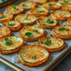 Zucchini-Chips sind eine köstliche und gesunde Snack-Option, die nicht nur einfach zuzubereiten ist, sondern auch unglaublich vielseitig. In den letzten Jahren haben sie in der Welt der gesunden Ernährung und des bewussten Genusses zunehmend an Beliebtheit gewonnen. Die Kombination aus knuspriger Textur und dem herzhaften Geschmack von Parmesan macht diese Chips zu einer hervorragenden Alternative zu herkömmlichen Kartoffelchips. Egal, ob als Snack für zwischendurch oder als Beilage zu einem Hauptgericht – die goldenen Parmesan Zucchini-Chips sorgen für einen wahren Genussmoment.