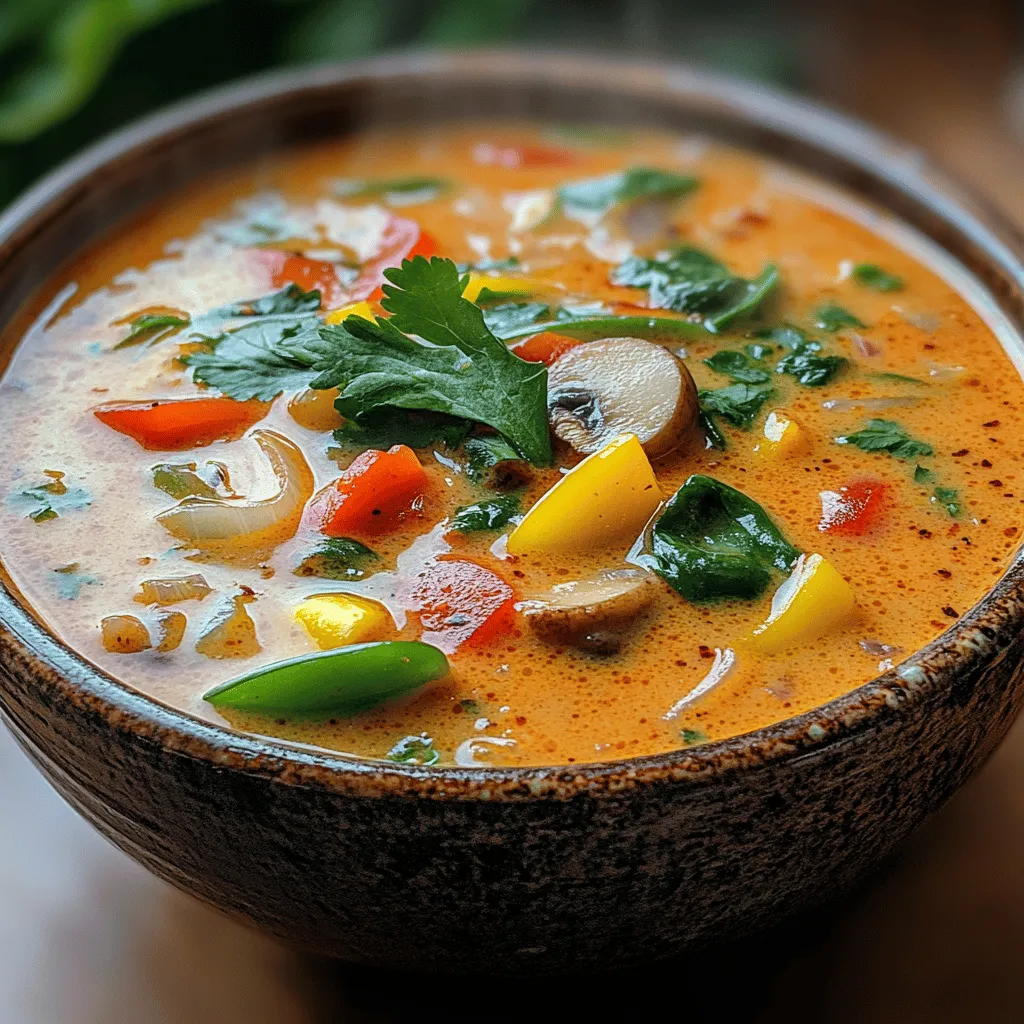 Die cremige Thai-Kokosnuss-Suppe ist nicht nur ein Genuss für den Gaumen, sondern auch ein Fest für die Sinne. Mit ihrem reichen Aroma und der harmonischen Balance aus süß, sauer und würzig hat diese Suppe ihren Ursprung in der thailändischen Küche, die für ihre vielfältigen und intensiven Geschmäcker bekannt ist. Diese Suppe ist ideal für jedes Wetter – ob an einem kalten Winterabend oder als erfrischende Vorspeise an einem heißen Sommertag.