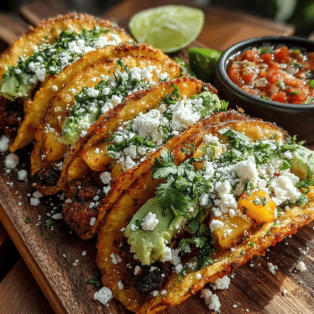 Bevor wir mit der Zubereitung beginnen, ist es wichtig, alle notwendigen Zutaten bereitzustellen. Hier ist eine detaillierte Liste der Zutaten, die du für die Crispy Peach Tacos benötigst: