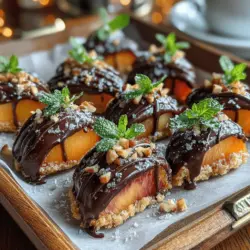 In den heißen Sommermonaten gibt es kaum etwas Erfrischenderes als ein kühles und süßes Dessert, besonders wenn es aus frischen Früchten und einer köstlichen Schokoladenglasur besteht. Die gefrorenen Schokoladen-Dip-Pfirsichstücke sind eine wunderbare Kombination aus saftigen, reifen Pfirsichen und einem dekadenten Schokoladentauchbad. Dieses Rezept ist nicht nur einfach zuzubereiten, sondern es bietet auch eine gesunde Möglichkeit, den süßen Zahn zu stillen.