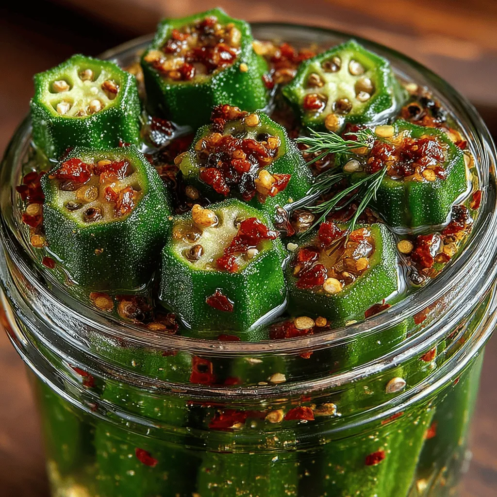 Die spritzigen Schnell-Eingelegten Okra-Häppchen sind eine köstliche und einfache Möglichkeit, frisches Gemüse in einen schmackhaften Snack zu verwandeln. Dieses Rezept vereint die knackige Textur der Okra mit einer aromatischen Marinade, die für den perfekten Biss sorgt. In vielen Küchen auf der ganzen Welt ist eingelegtes Gemüse eine beliebte Methode, um die Haltbarkeit zu verlängern und den Geschmack zu intensivieren. Besonders in der südlichen Küche der USA und in der mediterranen Region findet man zahlreiche Variationen von eingelegtem Gemüse, die als Beilage oder Snack serviert werden.