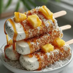 In der warmen Jahreszeit gibt es nichts Besseres, als sich mit einem erfrischenden Snack abzukühlen. Die Tropischen Bliss Chia Pops sind nicht nur ein Genuss für die Sinne, sondern auch eine gesunde Wahl für jeden, der auf seine Ernährung achtet. Diese gefrorenen Joghurt-Ananas-Chia Pops sind einfach zuzubereiten und kombinieren die Süße von frischer Ananas mit der Cremigkeit von griechischem Joghurt. Perfekt für Hobbyköche und gesundheitsbewusste Esser, die nach einem leichten und erfrischenden Dessert suchen.