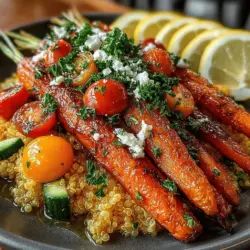 Der sonnengereifte geröstete Karotten-Quinoa-Salat ist nicht nur ein Fest für die Augen, sondern auch ein wahres Geschmackserlebnis. Dieses Rezept vereint die Süße von gerösteten Karotten mit der nussigen Textur von Quinoa und frischen Gemüsesorten, was es zu einer idealen Wahl für eine gesunde Mahlzeit oder als Beilage macht. Ursprünglich inspiriert von der mediterranen Küche, hat sich dieser Salat einen Platz in der modernen Ernährung erobert, insbesondere unter denjenigen, die Wert auf frische, saisonale Zutaten legen.