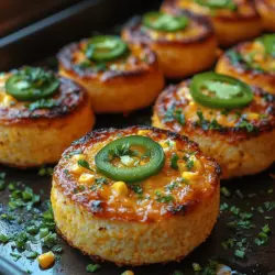 Die Mini Cheddar Cornbread Sliders sind nicht nur ein Genuss für den Gaumen, sondern auch ein tolles Beispiel für die Vielseitigkeit von Maisbrot. Diese kleinen, herzhaften Häppchen sind perfekt für jede Feier, sei es ein Grillabend, eine Familienfeier oder ein geselliges Treffen mit Freunden. Die Kombination aus nussigem Maismehl und scharfem Cheddar-Käse sorgt für einen unverwechselbaren Geschmack, der jeden begeistert. Zudem lassen sich die Slider leicht anpassen und mit verschiedenen Toppings wie Jalapeños oder Frühlingszwiebeln noch individueller gestalten.