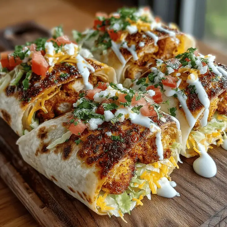 Buffalo Chicken Wraps sind nicht nur ein beliebtes Gericht in vielen amerikanischen Haushalten, sondern auch ein wahrer Genuss für alle Fans von würzigen und herzhaften Speisen. Diese Wraps vereinen das Beste aus beiden Welten: saftiges Hähnchen, das in einer pikanten Buffalo-Sauce mariniert ist, zusammen mit frischem Gemüse und cremigem Dressing, alles eingewickelt in einer zarten Tortilla. Perfekt für ein schnelles Mittagessen oder als Party-Snack, diese Wraps sind einfach zuzubereiten und bieten eine Explosion von Aromen.