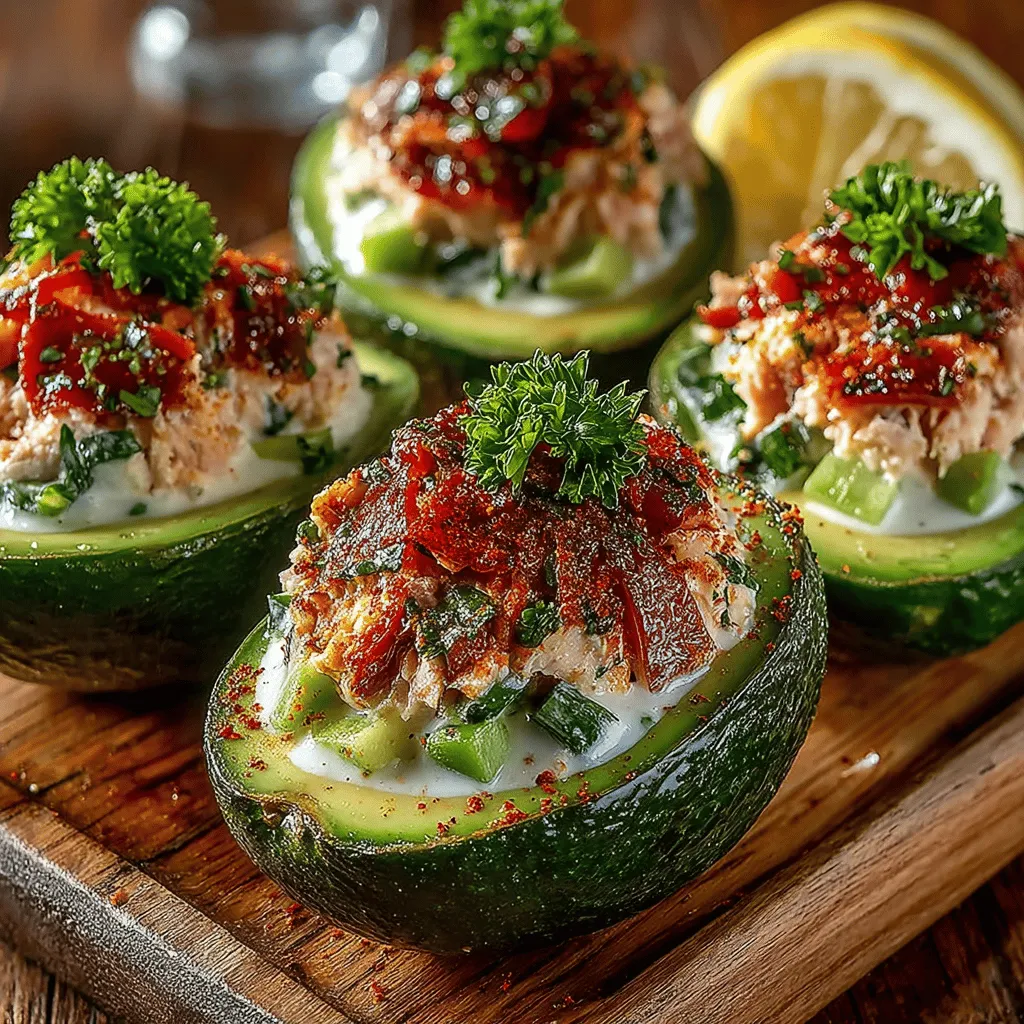 In der Welt der gesunden Küche gibt es eine Vielzahl von kreativen und schmackhaften Gerichten, die sowohl nährstoffreich als auch einfach zuzubereiten sind. Eines dieser wunderbaren Rezepte ist das „Zesty Stuffed Avocado Tuna Boote“. Diese gefüllten Avocados kombinieren die cremige Textur der Avocado mit dem herzhaften Geschmack von Thunfisch und frischen Zutaten. Ursprünglich aus der kalifornischen Küche stammend, hat sich dieses Gericht schnell zu einem Favoriten unter Gesundheitsbewussten und Feinschmeckern entwickelt. Die Kombination aus gesunden Fetten, Proteinen und frischen Gemüse macht es zu einer perfekten Wahl für ein leichtes Mittagessen, einen Snack oder sogar eine Vorspeise für Partys.
