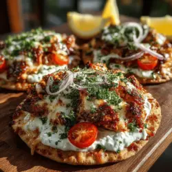 Wenn Sie auf der Suche nach einer kreativen und schmackhaften Möglichkeit sind, Hähnchen und Pita-Brot zu kombinieren, sind die Mini Chicken Shawarma Pita Pizzas genau das Richtige für Sie! Diese einfache und köstliche Mahlzeit bringt den beliebten Geschmack des klassischen Shawarma in eine handliche, pizzenartige Form, die perfekt für ein schnelles Abendessen oder als Snack für Ihre nächste Zusammenkunft ist. Shawarma, ursprünglich aus dem Nahen Osten stammend, hat in den letzten Jahren weltweit an Beliebtheit gewonnen, und die Kombination mit Pita-Pizza bietet eine aufregende Vielfalt, die sowohl Kinder als auch Erwachsene anspricht.