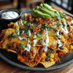Wenn Sie auf der Suche nach einem schmackhaften, gesunden und gleichzeitig sättigenden Snack sind, dann sind unsere Sweet Potato Chili Topped Nachos genau das Richtige für Sie! Dieses Rezept kombiniert die Süße von gerösteten Süßkartoffeln mit herzhaftem Chili, knusprigen Tortilla-Chips und geschmolzenem Käse. Es ist nicht nur ein Genuss für den Gaumen, sondern auch eine ausgewogene Mahlzeit, die alle wichtigen Nährstoffe liefert. Ob für einen gemütlichen Filmabend, eine Party oder einfach nur als gesunde Snack-Option – diese Nachos sind vielseitig und einfach zuzubereiten.