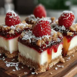 Die Himmlischen Himbeer-Crunch-Riegel sind nicht nur ein wahrer Gaumenschmaus, sondern auch eine gesunde Snack-Option für alle, die ihre Naschgelüste stillen möchten, ohne auf Nährstoffe zu verzichten. Diese Riegel sind perfekt für den Nachmittagssnack, als Dessert oder sogar als Frühstück to-go. Sie vereinen die cremige Konsistenz von griechischem Joghurt mit der fruchtigen Frische von Himbeeren und einer knackigen Granola-Schicht. Der Einsatz von frischen, natürlichen Zutaten sorgt nicht nur für einen großartigen Geschmack, sondern auch für eine ausgewogene Ernährung.