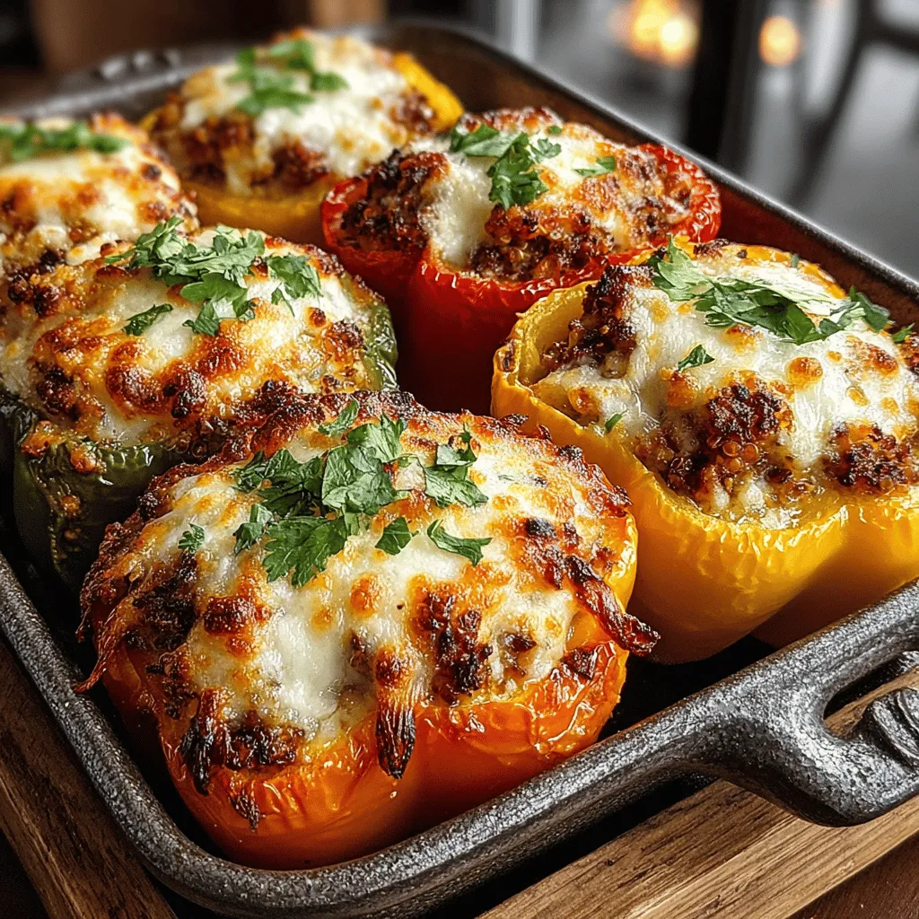 Die bunten mit Truthahn gefüllten Mini-Paprika sind ein köstliches und gesundes Gericht, das in der modernen Küche zunehmend beliebter wird. Diese gefüllten Paprika sind nicht nur farbenfroh und ansprechend, sondern auch vollgepackt mit Nährstoffen. Ursprünglich stammen gefüllte Paprika aus verschiedenen Küchen weltweit, wobei jede Kultur ihre eigenen Variationen und Füllungen entwickelt hat. In diesem Rezept verwenden wir mageres Truthahnfleisch, Quinoa und frisches Gemüse, um eine gesunde und schmackhafte Option zu bieten, die sich hervorragend für ein schnelles Abendessen oder als Party-Snack eignet.