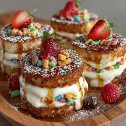 Wenn es um Frühstücksgerichte geht, stehen die Mini Französischen Toast-Cereal-Slider ganz oben auf der Liste der leckeren und kreativen Optionen. Diese kleinen Leckerbissen kombinieren den klassischen Geschmack von französischem Toast mit einer aufregenden Cereal-Füllung, die sowohl Kinder als auch Erwachsene begeistern wird. Ideal für einen entspannten Brunch oder als süßer Snack für zwischendurch, bieten diese Slider eine einzigartige Möglichkeit, die erste Mahlzeit des Tages zu genießen.