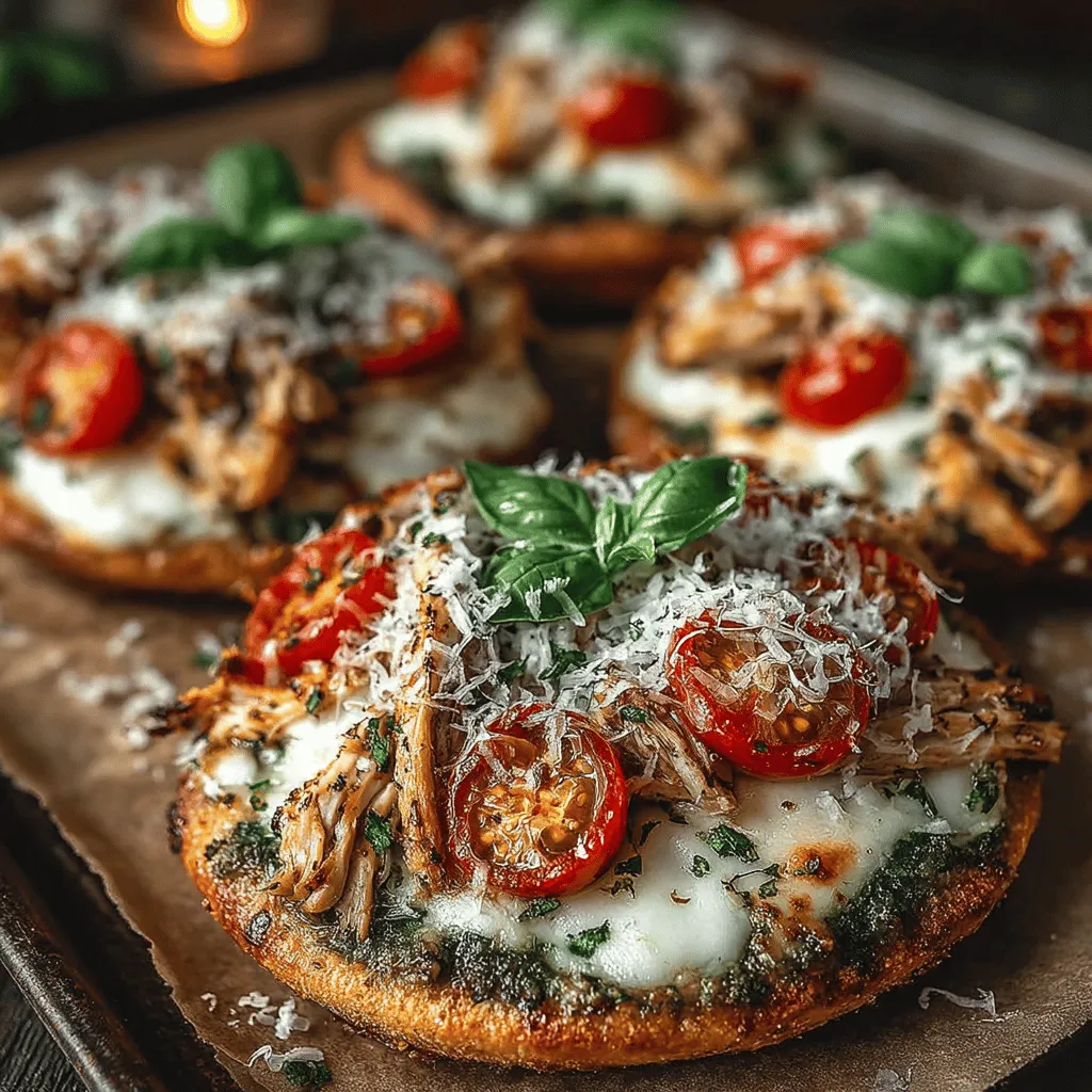 Mini-Hühnchen-Pesto-Pita-Pizzen sind eine kreative und schmackhafte Möglichkeit, die klassischen Aromen von Pizza in einer gesunden und unkomplizierten Form zu genießen. Diese kleinen Pizzen sind nicht nur schnell zubereitet, sondern bieten auch eine wunderbare Kombination aus zartem Hühnchen, aromatischem Pesto und geschmolzenem Käse, die jeden Gaumen erfreut. Ursprünglich inspiriert von mediterranen Aromen, haben sich Pita-Pizzen in den letzten Jahren zu einem beliebten Gericht entwickelt, das sich hervorragend für gesellige Abende, Snacks oder sogar als leichtes Abendessen eignet.