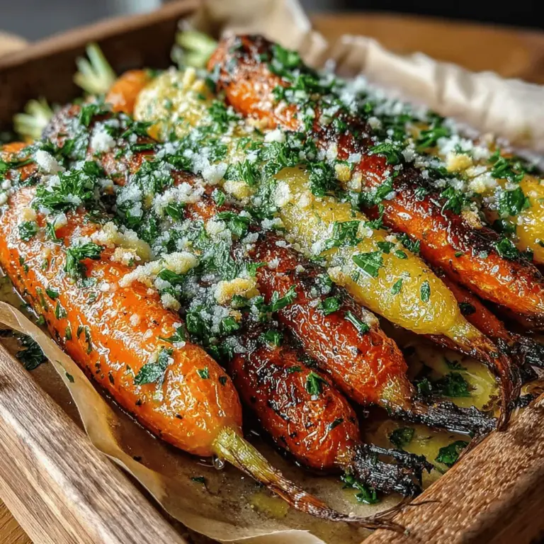Karotten sind nicht nur ein alltägliches Gemüse, sondern sie sind auch äußerst vielseitig und gesund. In diesem Rezept für Knoblauchbutter-Röstkarotten wird das natürliche Aroma der Karotten durch die Kombination von geschmolzener Butter, frischem Knoblauch und Zitrone hervorgehoben. Die Rösttechnik sorgt dafür, dass die Karotten zart und leicht karamellisiert werden, wodurch sie eine wunderbare Süße und Textur erhalten. Diese Röstkarotten sind eine perfekte Beilage zu zahlreichen Hauptgerichten und eignen sich hervorragend für festliche Anlässe oder als einfacher Genuss im Alltag.