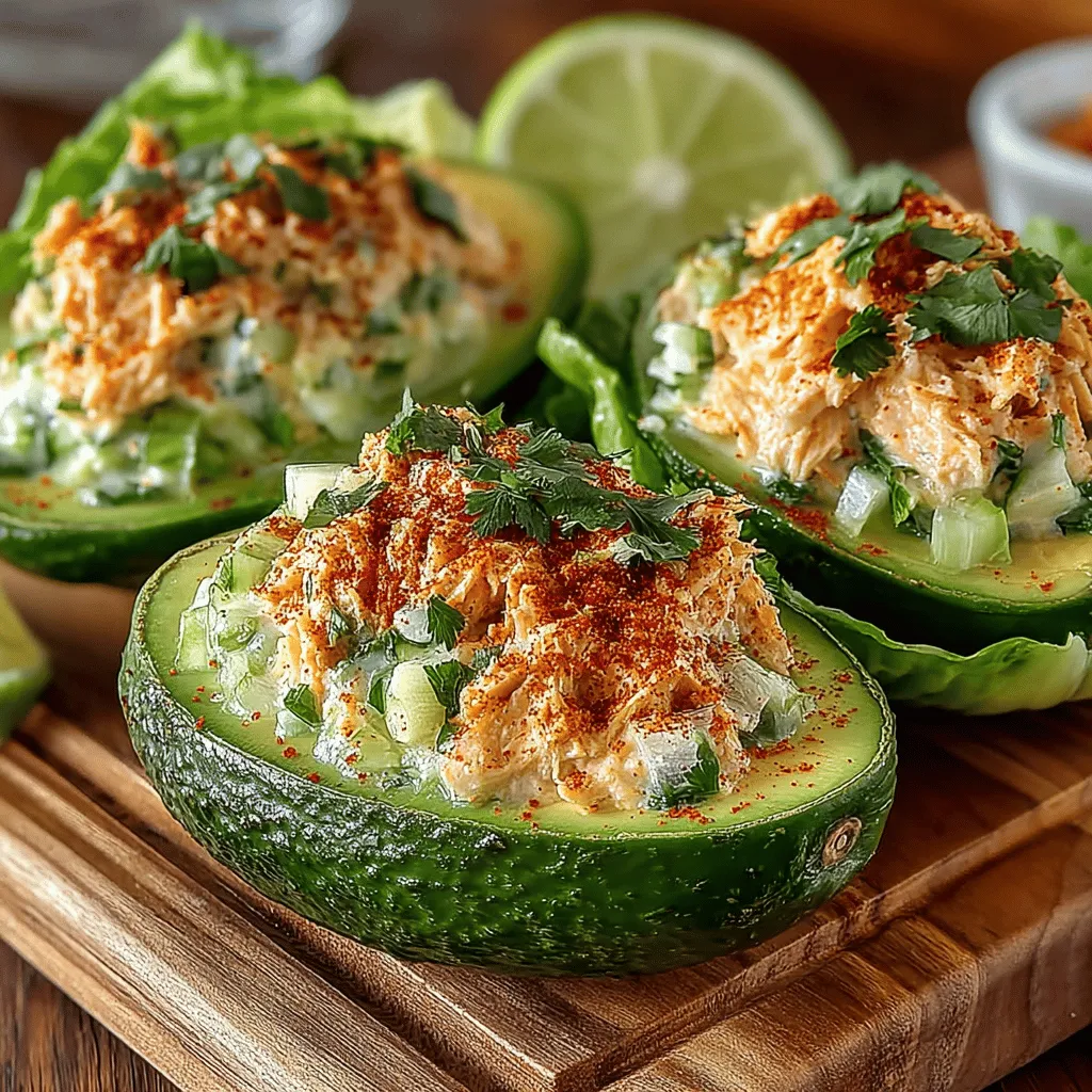Der Erfrischende Avocado-Thunfischsalat in Lettuce-Boote ist nicht nur ein optisches Highlight auf jedem Tisch, sondern auch eine köstliche und gesunde Option für alle, die frische und leichte Gerichte lieben. Diese kreative Kombination aus cremiger Avocado und herzhaftem Thunfisch ist perfekt für warme Sommertage, als Snack oder als leichtes Mittagessen. Der Salat wird in Avocadohälften serviert, die wie kleine Boote aussehen und in knackige Salatblätter gebettet sind. So wird das Essen nicht nur zu einem Genuss für den Gaumen, sondern auch zu einem Fest für das Auge.