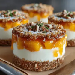 Die eisgekühlte Pfirsich-Joghurt-Cobbler-Münzen sind nicht nur ein köstlicher Genuss, sondern auch eine perfekte Möglichkeit, die frischen Aromen des Sommers in einem erfrischenden Dessert zu vereinen. Diese kleine Köstlichkeit kombiniert süße, saftige Pfirsiche mit cremigem Joghurt und einer knusprigen Haferflockenkruste, die jedem Biss eine wunderbare Textur verleiht. Ursprünglich aus den traditionellen Cobbler-Rezepten der amerikanischen Südstaaten inspiriert, ist diese moderne Version leicht abgewandelt, um auch gesundheitsbewusste Genießer anzusprechen.
