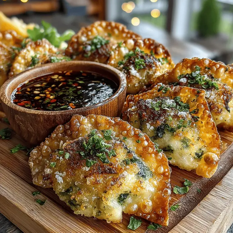 Die Air Fryer Spinat-Ricotta-Wontons sind nicht nur eine köstliche Delikatesse, sondern auch eine hervorragende Möglichkeit, frische Zutaten in einer gesunden und knusprigen Form zu genießen. Diese kleinen gefüllten Teigtaschen haben ihren Ursprung in der asiatischen Küche, erfreuen sich jedoch weltweit großer Beliebtheit und werden in vielen Variationen zubereitet. Besonders in der vegetarischen Küche sind sie eine großartige Option, um Gemüse und Käse schmackhaft zu kombinieren.