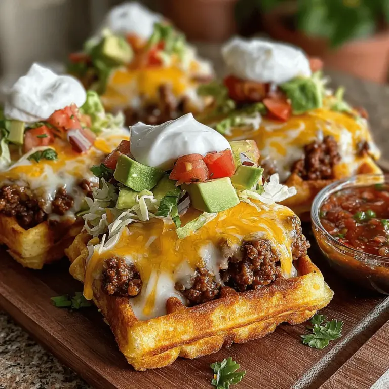 Mini Taco Waffel-Sandwiches sind die perfekte Kombination aus herzhaft und knusprig – ideal für ein schnelles Mittagessen, einen Snack oder sogar eine Party. Diese kreativen Waffeln bieten die beliebten Aromen eines klassischen Tacos, jedoch in einer aufregenden neuen Form. Egal, ob Sie ein Fan von mexikanischer Küche sind oder einfach auf der Suche nach einem neuen kulinarischen Abenteuer – dieses Rezept wird Sie und Ihre Gäste begeistern.