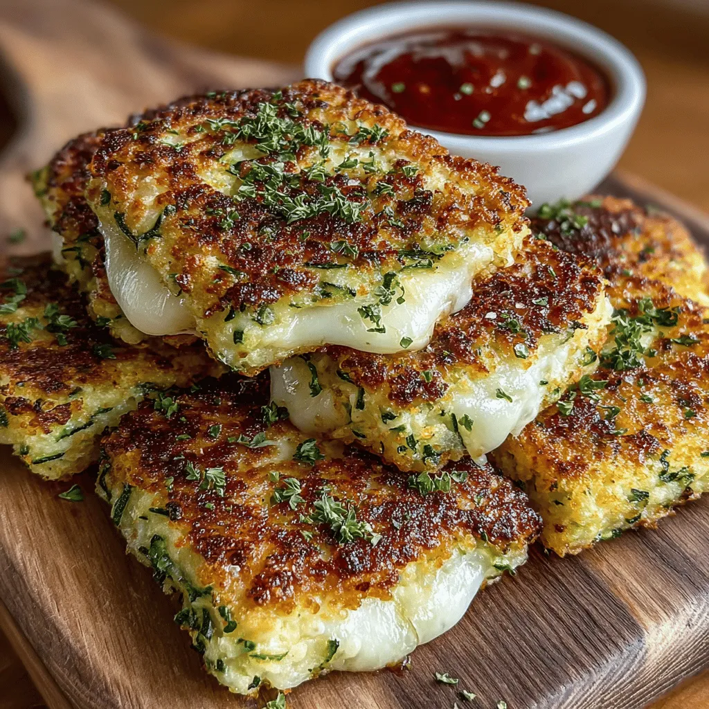 Lust auf eine gesunde, kreative Variante des klassischen Grilled Cheese? Dann sind die Zucchini-Crust Grilled Cheese Quadrate genau das Richtige für Sie! Dieses Rezept kombiniert die geliebte, schmelzende Käsefüllung mit einer knusprigen Zucchini-Kruste, die nicht nur glutenfrei, sondern auch nährstoffreich ist. Ideal für eine leichte Mahlzeit, als Snack oder sogar als Party-Appetizer – diese Quadrate sind vielseitig und kommen bei Groß und Klein gut an.