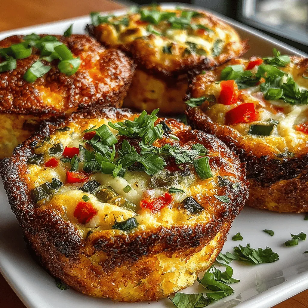 Die Würzigen Hatch-Chili-Backeier-Muffins mit Käse sind nicht nur ein einfaches Frühstück, sondern auch eine kulinarische Umarmung, die die Aromen der Tex-Mex-Küche in einen praktischen, handlichen Snack verwandelt. Diese Muffins sind ideal für alle, die den Tag mit einem herzhaften und würzigen Gericht beginnen möchten. Sie kombinieren die Cremigkeit von Eiern und Käse mit der feurigen Note der Hatch-Chilis, die bekannt sind für ihre einzigartige Süße und Schärfe.
