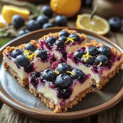Wenn du auf der Suche nach einem leichten und erfrischenden Dessert bist, das sowohl köstlich als auch gesund ist, dann sind die Spritzigen Zitronen-Blaubeeren-Joghurt-Riegel genau das Richtige für dich! Dieses Rezept vereint die spritzige Frische von Zitronen mit der süßen Note von Blaubeeren und der Cremigkeit von griechischem Joghurt, um eine leckere Snack-Option zu kreieren, die perfekt für den Sommer ist. Ob für ein Picknick, eine Gartenparty oder einfach als gesunder Snack für zwischendurch – diese Riegel sind vielseitig und einfach zuzubereiten.