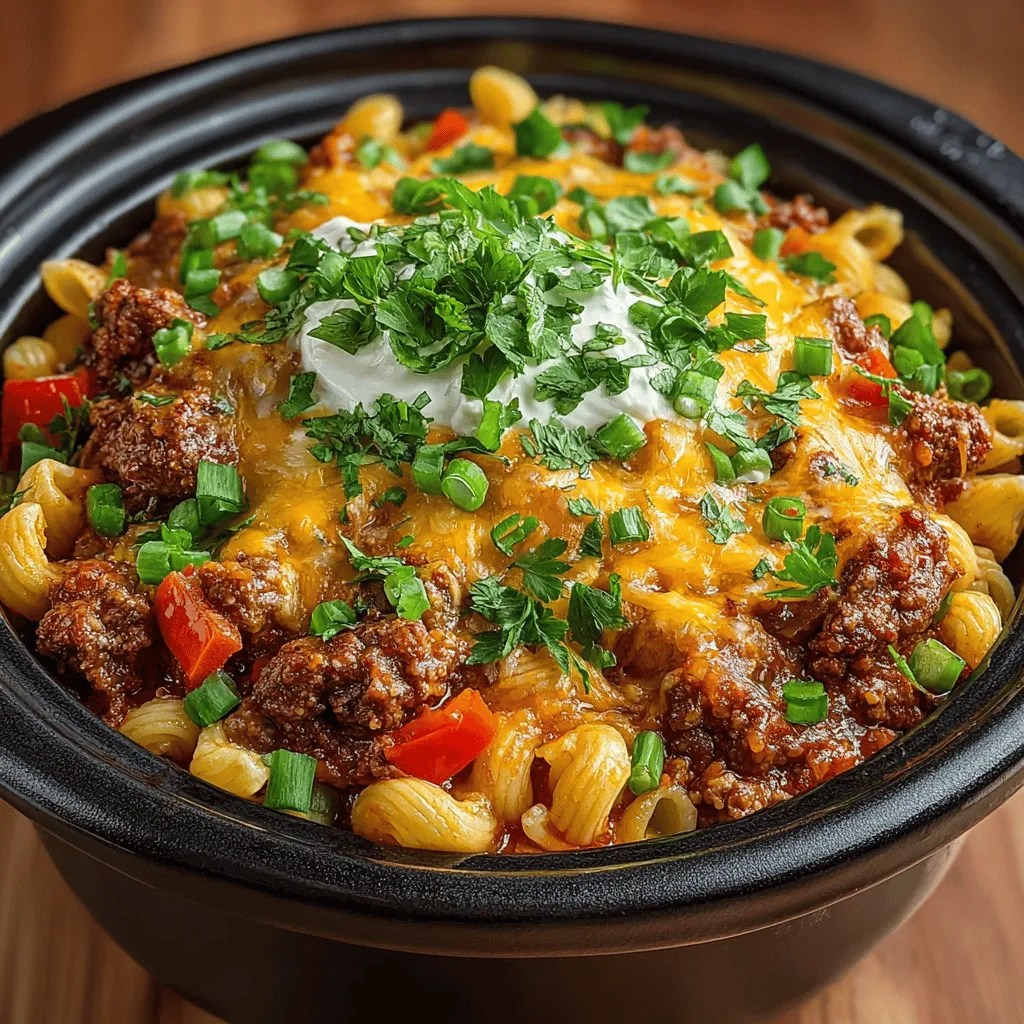 Herzlich willkommen zu unserem Rezept für den köstlichen Crockpot Chili-Käse-Nudeln-Auflauf! Dieses Gericht ist eine wahre Gaumenfreude, die sich perfekt für gesellige Abende oder als herzhaftes Familienessen eignet. Der Auflauf vereint die Aromen von würzigem Chili, zartem Hackfleisch, frischem Gemüse und einer großzügigen Portion geschmolzenem Käse zu einem unwiderstehlichen Komfortessen. Besonders praktisch ist die Zubereitung im Crockpot, der es Ihnen ermöglicht, die Zutaten einfach zusammenzustellen und die Zeit im Kochtopf die Arbeit erledigen zu lassen.