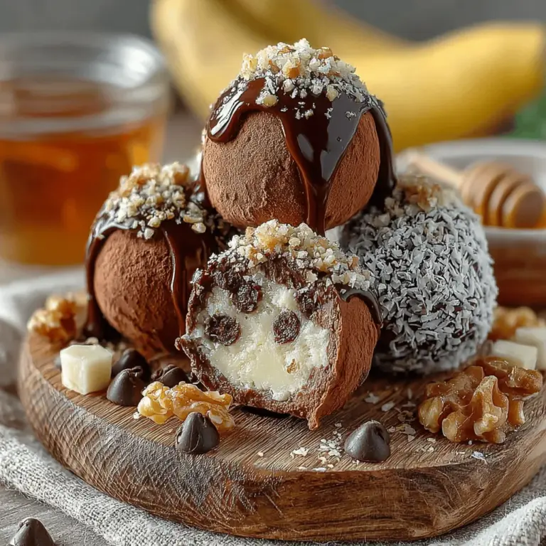 Willkommen zu einem ganz besonderen Rezept, das die perfekte Harmonie aus Geschmack und Gesundheit bietet: gefrorene Mocha-Bananen-Joghurt-Trüffel. Diese kleinen Köstlichkeiten sind nicht nur ein wahrer Genuss, sondern auch eine gesunde Snack-Option, die sich ideal für heiße Sommertage oder als süße Belohnung nach einem langen Tag eignet. Mit einer Kombination aus cremigem griechischen Joghurt, reifen Bananen und dem intensiven Aroma von Kaffee sind diese Trüffel eine unwiderstehliche Versuchung.