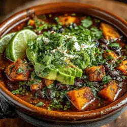 Die würzige Süßkartoffel-Chili-Schüssel ist ein köstliches und nahrhaftes Gericht, das sowohl Vegetarier als auch diejenigen anspricht, die einfach eine gesunde und schmackhafte Mahlzeit suchen. Mit einer Kombination aus süßen, erdigen Süßkartoffeln und herzhaften Bohnen ist dieses Chili nicht nur sättigend, sondern auch reich an Vitaminen und Mineralstoffen. Ideal für eine wärmende Mahlzeit an einem kalten Tag oder als gesundes Abendessen unter der Woche – dieses Rezept wird sicherlich zu einem Ihrer neuen Favoriten.