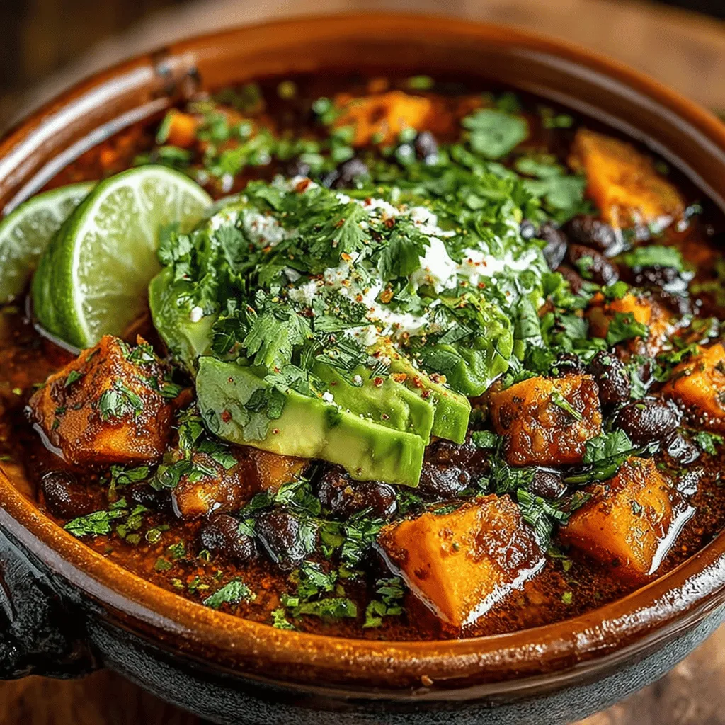Die würzige Süßkartoffel-Chili-Schüssel ist ein köstliches und nahrhaftes Gericht, das sowohl Vegetarier als auch diejenigen anspricht, die einfach eine gesunde und schmackhafte Mahlzeit suchen. Mit einer Kombination aus süßen, erdigen Süßkartoffeln und herzhaften Bohnen ist dieses Chili nicht nur sättigend, sondern auch reich an Vitaminen und Mineralstoffen. Ideal für eine wärmende Mahlzeit an einem kalten Tag oder als gesundes Abendessen unter der Woche – dieses Rezept wird sicherlich zu einem Ihrer neuen Favoriten.