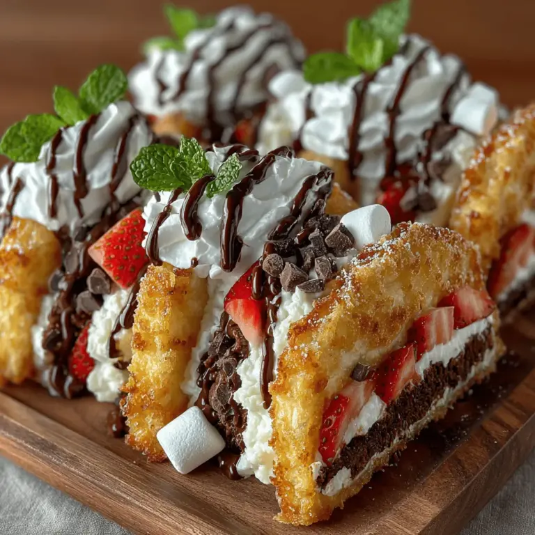 Willkommen zu einem aufregenden und kreativen Dessert, das die Sinne anspricht: die knusprigen Neapolitanischen Kuchen-Tacos! Diese innovative Kombination aus traditionellem Dessert und klassischer Taco-Form hat sich in vielen Küchen einen Namen gemacht. Der süße Genuss vereint die Aromen von Schokolade, Vanille und Erdbeere – perfekt für jeden Anlass, sei es ein Kindergeburtstag, eine Sommerparty oder einfach nur ein süßes Vergnügen für die Familie.
