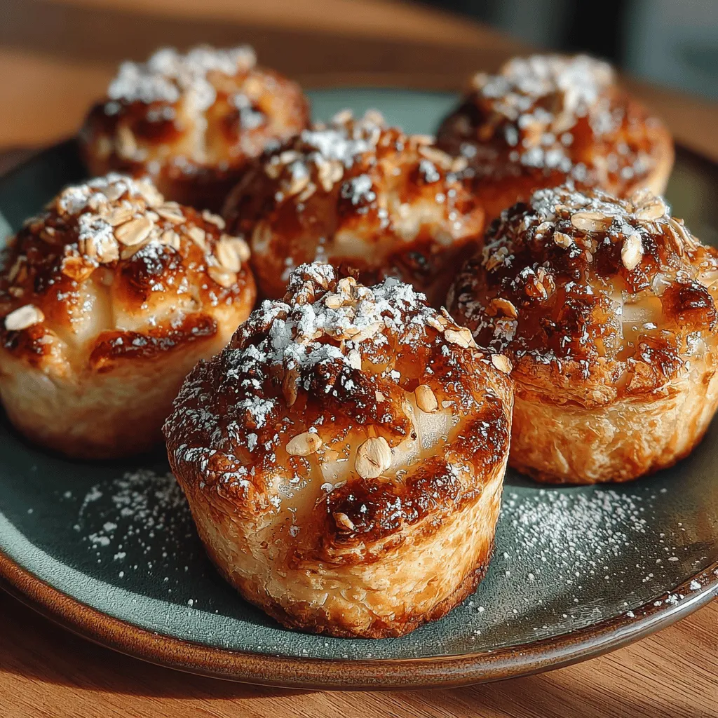 Gebackene Apfel-Pie Frühstückshäppchen sind eine köstliche Kombination aus zarten Äpfeln, aromatischen Gewürzen und buttrigem Blätterteig, die perfekt für ein schnelles Frühstück oder einen süßen Snack sind. Diese kleinen Leckerbissen sind nicht nur einfach zuzubereiten, sondern bieten auch einen wunderbaren Geschmack, der sowohl Kinder als auch Erwachsene begeistert. Egal, ob Sie sie zum Frühstück, als Dessert oder einfach nur, um den kleinen Hunger zwischendurch zu stillen, servieren – diese Häppchen werden schnell zu einem Ihrer Lieblingsrezepte.