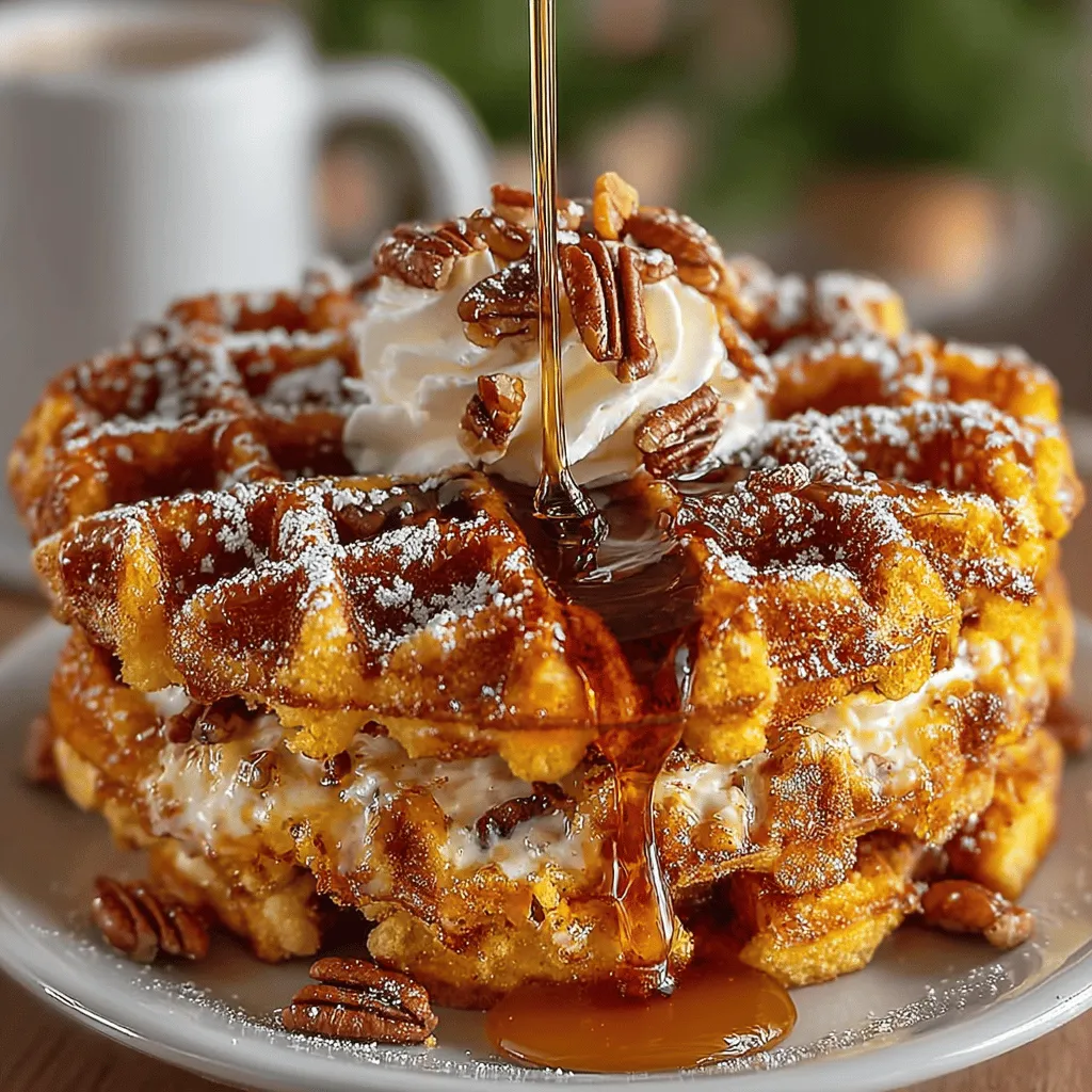 Jede Zutat in diesem Rezept spielt eine entscheidende Rolle, um den einzigartigen Geschmack und die Textur der Waffeln zu kreieren. Beginnen wir mit dem Kürbispüree, das nicht nur für die charakteristische Herbstnote sorgt, sondern auch die Waffeln besonders saftig macht. Es ist eine großartige Quelle für Vitamine und Antioxidantien, was sie zu einer gesünderen Wahl macht. Die Pekannüsse fügen nicht nur einen köstlichen Crunch hinzu, sondern bringen auch gesunde Fette und eine süßliche Note mit sich, die hervorragend mit dem Kürbis harmoniert.