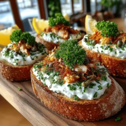 Sardinen-Toast mit Kräutercreme ist nicht nur ein einfaches Rezept, sondern auch ein wahres Geschmackserlebnis, das die Aromen des Meeres mit frischen Kräutern und einem rustikalen Brot kombiniert. Diese Kombination macht es zu einer perfekten Auswahl für ein schnelles Mittagessen, einen Snack oder sogar als Vorspeise für ein geselliges Beisammensein. In einer Welt, die oft von Hektik und Fast Food geprägt ist, bietet dieses Rezept eine wunderbare Möglichkeit, Zeit in der Küche zu verbringen und dennoch ein köstliches, gesundes Gericht zuzubereiten. Homemade Meals sind nicht nur nahrhaft, sie schenken uns auch die Möglichkeit, kreativ zu sein und kulinarische Techniken zu verfeinern.