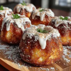 Die würzigen Mini-Kürbisteig Donuts sind eine köstliche und herzhafte Nascherei, die perfekt in die Herbstsaison passt. Diese kleinen, luftigen Leckereien sind nicht nur ein Fest für die Sinne, sondern auch eine Hommage an die Tradition der Kürbisernte, die in vielen Kulturen gefeiert wird. Die Kombination aus Kürbis, Gewürzen und dem süßen Teig ergibt eine harmonische Mischung, die sowohl bei Familienfeiern als auch bei gemütlichen Kaffeekränzchen große Begeisterung auslöst.