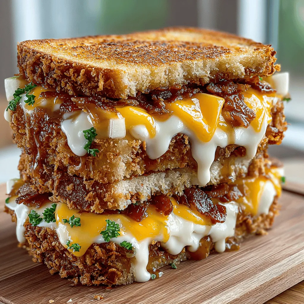 Grilled Cheese-Sandwiches sind nicht nur ein einfacher Snack, sondern auch ein beliebtes Soulfood, das in vielen Variationen genossen wird. Diese Kombination aus knusprigem Brot und geschmolzenem Käse ist eine wahre Gaumenfreude, die in den letzten Jahren durch kreative Füllungen und zusätzliche Zutaten zu neuem Leben erweckt wurde. Eine besonders schmackhafte Variante ist das Ahorn-Bacon-Apfel-Grilled Cheese. Hier treffen der salzige Geschmack von knusprigem Bacon, die Süße von Ahornsirup und die Frische von Äpfeln auf den herzhaften Geschmack von scharfem Cheddar-Käse.