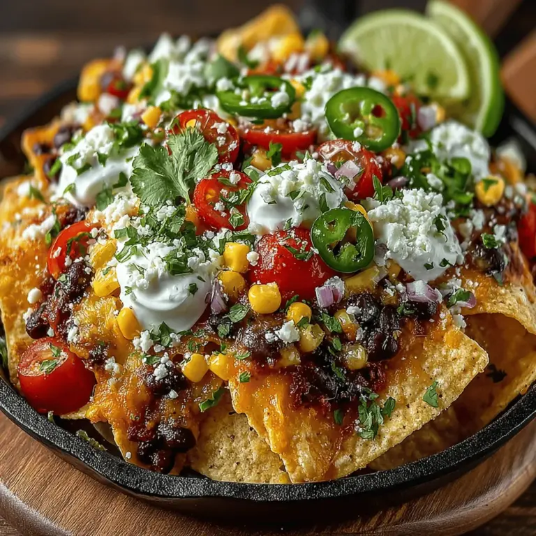 Es gibt kaum etwas Schöneres, als an einem warmen Sommertag mit Freunden und Familie zusammenzukommen und köstliche, hausgemachte Speisen zu genießen. Frische Sommer-Nachos Supreme sind nicht nur ein Augenschmaus, sondern auch eine Geschmacksexplosion, die jeden Gaumen begeistert. Dieses Gericht vereint die knusprigen Texturen von Tortilla-Chips mit einer Vielzahl von frischen, gesunden Zutaten, die alle in einem bunten und einladenden Arrangement präsentiert werden.